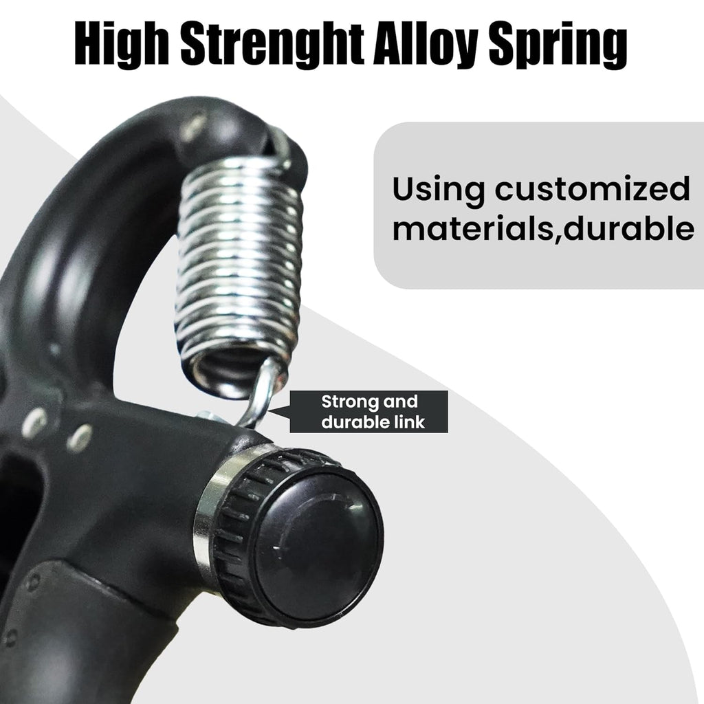 Premium Counter 10Kg To 60Kg Weight Adjustable Professional Counter Hand Gripper for Men & Women | Counter Hand Grip|Finger Exerciser|Power Gripper|Black Color|