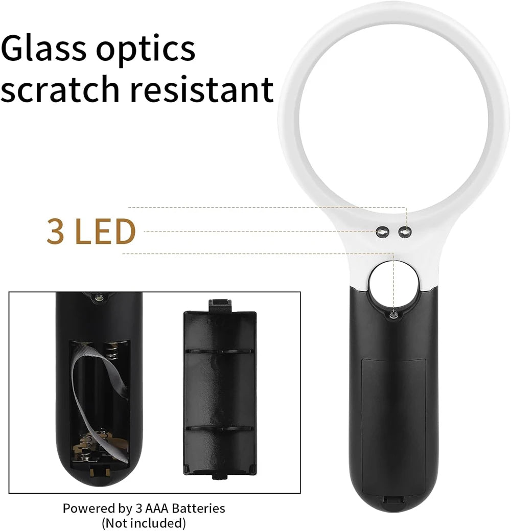 Magnifying Glass With 3 LED Lights